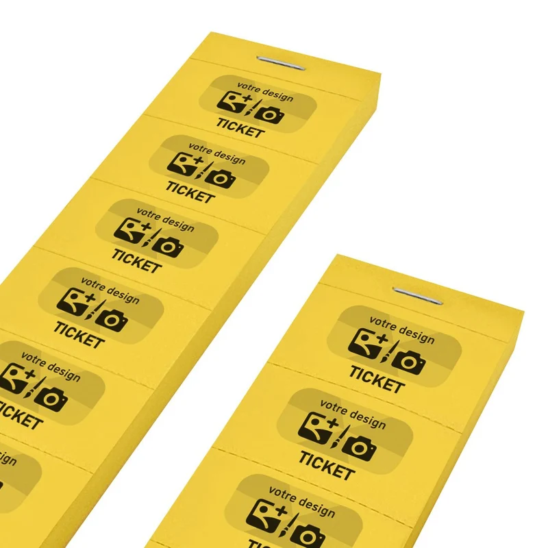 Carnet de tickets à personnaliser avec propre design - 1000 tickets