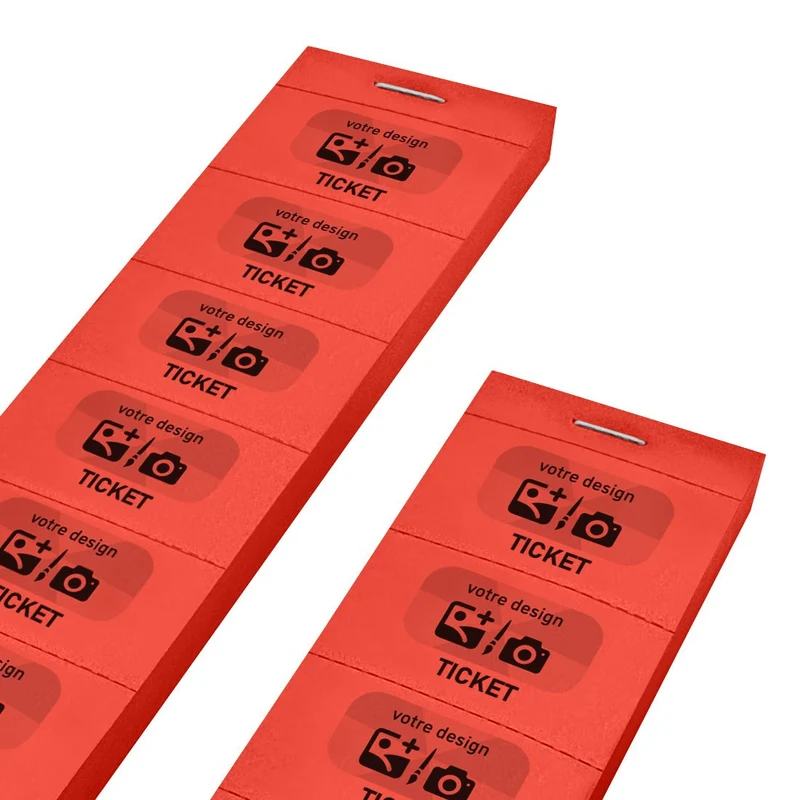 Carnet de tickets à personnaliser avec propre design - 1000 tickets