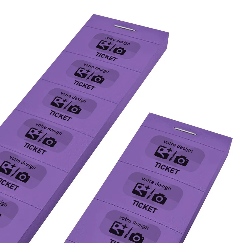 Carnet de tickets à personnaliser avec propre design - 1000 tickets