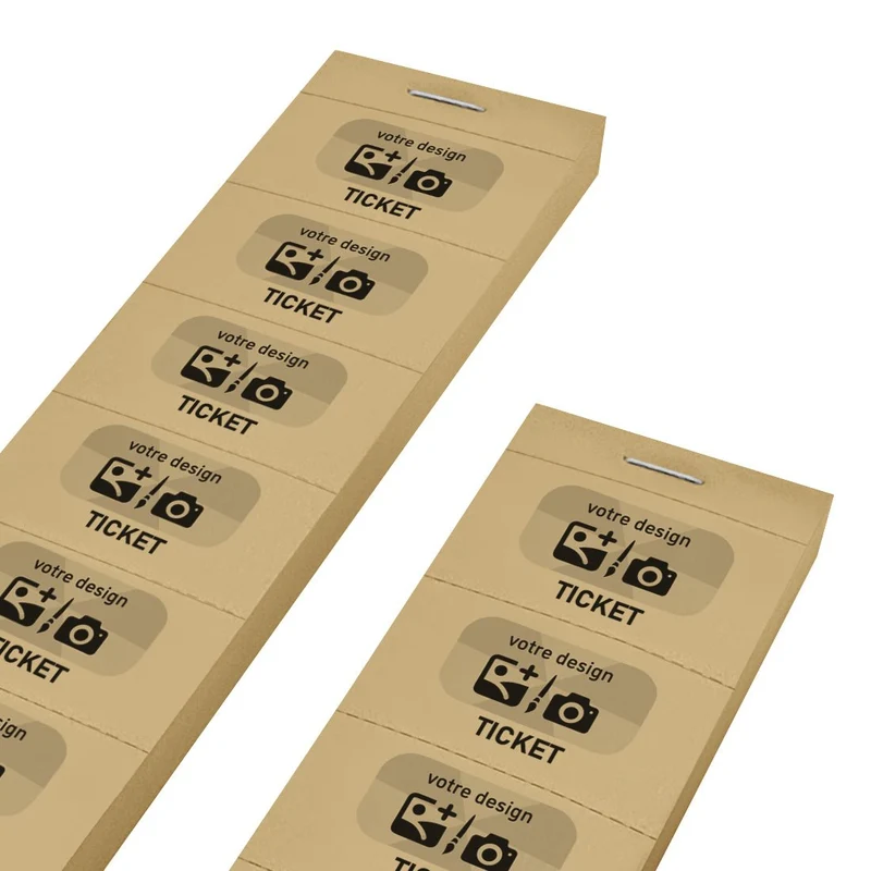 Carnet de tickets à personnaliser avec propre design - 1000 tickets