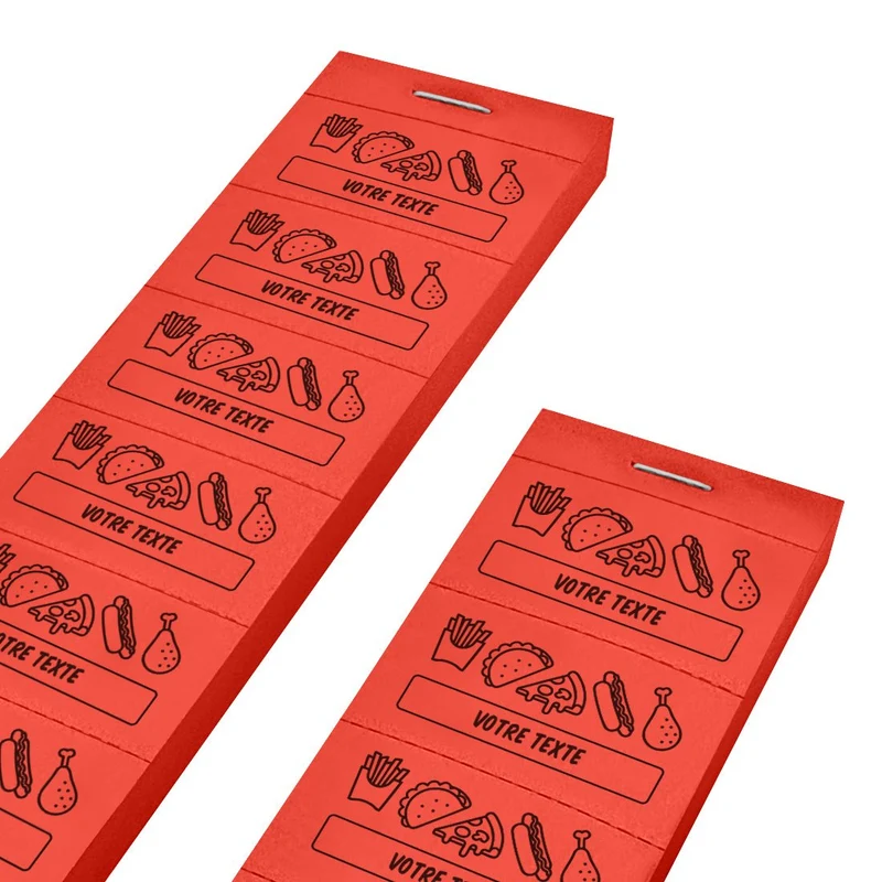 Carnet de tickets repas à personnaliser - 1000 tickets