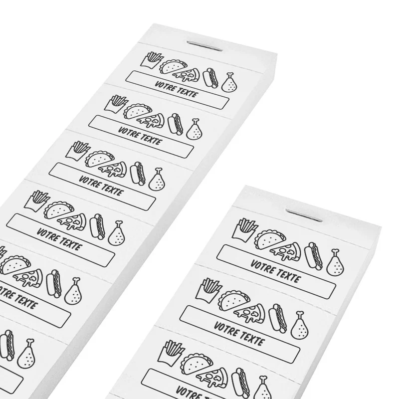 Carnet de tickets repas à personnaliser - 1000 tickets