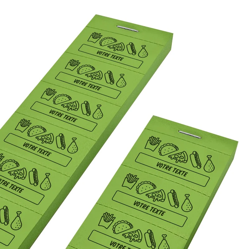 Carnet de tickets repas à personnaliser - 1000 tickets