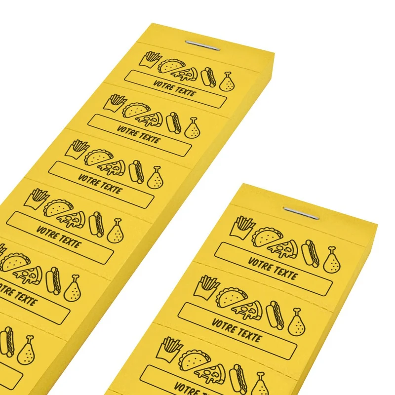 Carnet de tickets repas à personnaliser - 1000 tickets