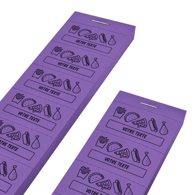 Carnet de tickets repas à personnaliser - 1000 tickets