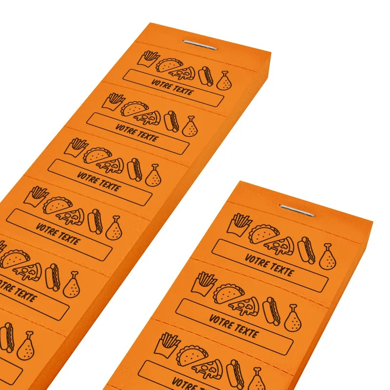 Carnet de tickets repas à personnaliser - 1000 tickets