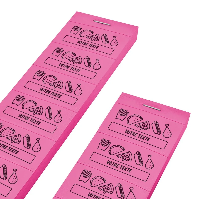Carnet de tickets repas à personnaliser - 1000 tickets