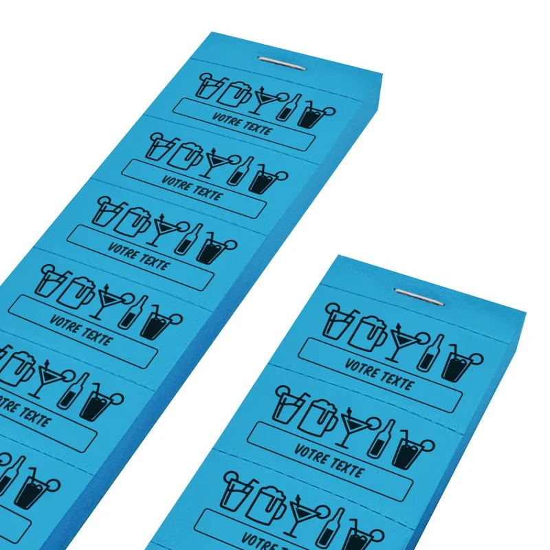 Carnet de tickets boissons à personnaliser - 1000 tickets