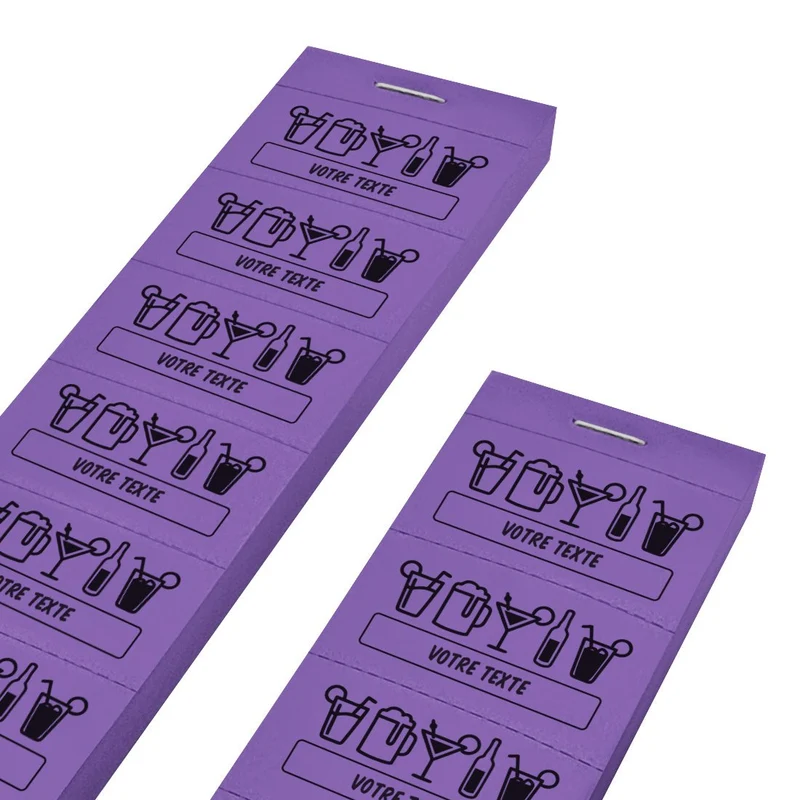 Carnet de tickets boissons à personnaliser - 1000 tickets