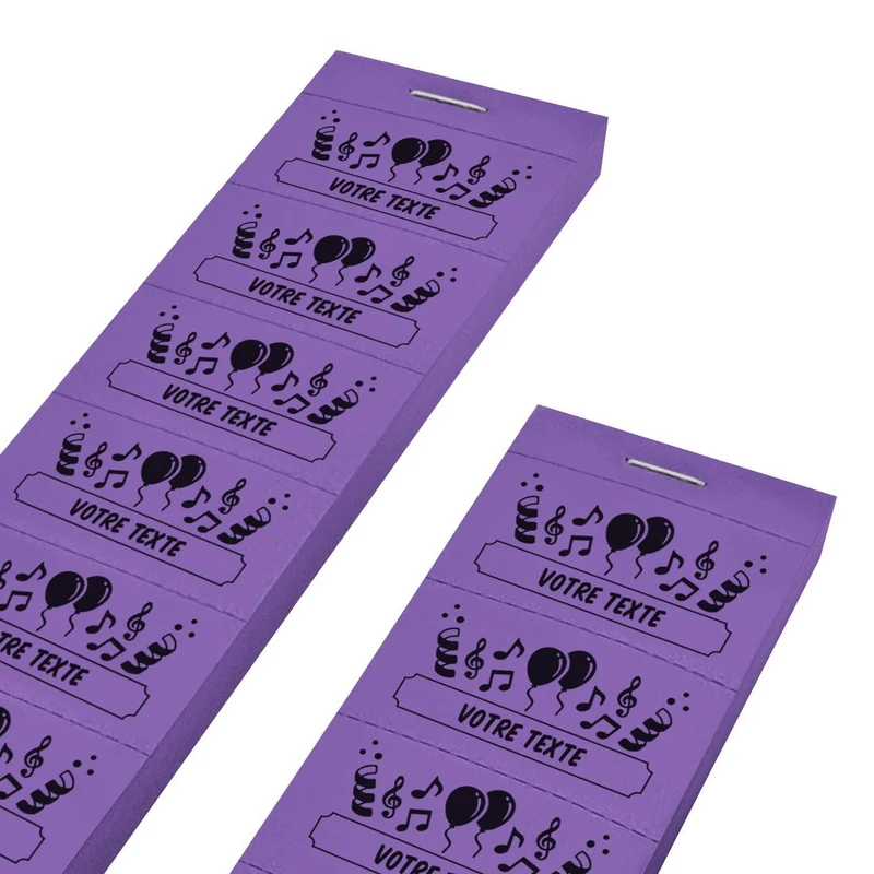 Carnet de tickets fête à personnaliser - 1000 tickets