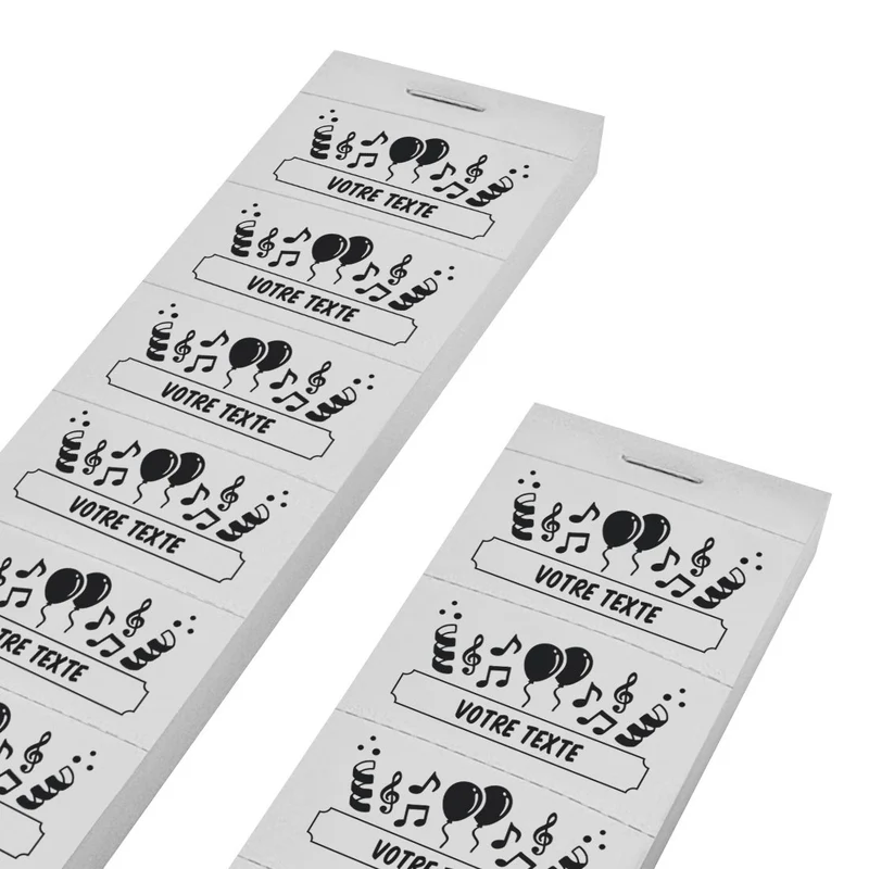 Carnet de tickets fête à personnaliser - 1000 tickets