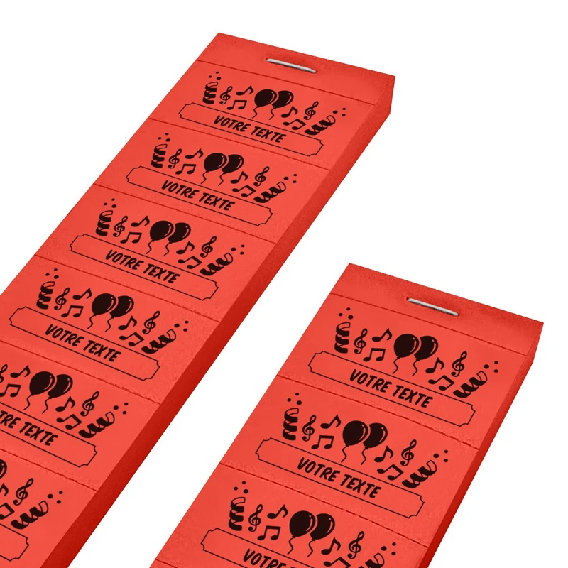 Carnet de tickets fête à personnaliser - 1000 tickets