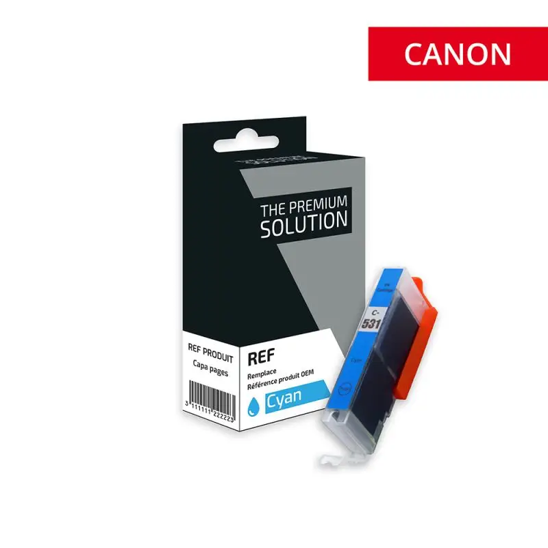 Canon 531 Cartouche Cyan compatible équivalent à CLI-531C, 6119C001
