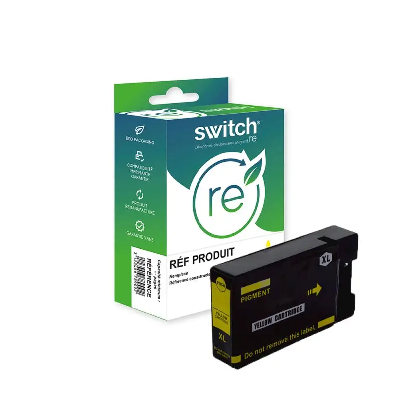 Canon 2500XL Cartouche Jaune remanufacturé équivalent à PGI-2500, 9267B001 · Switch RE