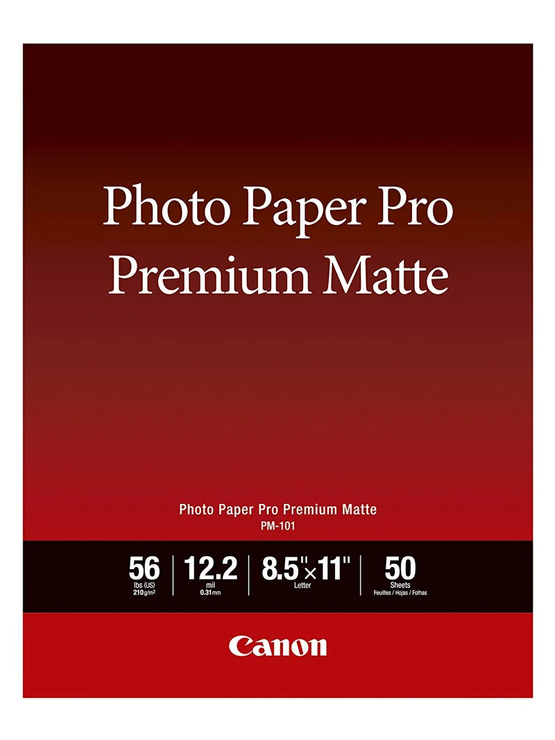 Papier Photo Pro Premium Mat 8.5x11po (50 Feuilles)