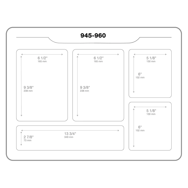 Organisateur de Couvercle pour Valise Nanuk 945/960