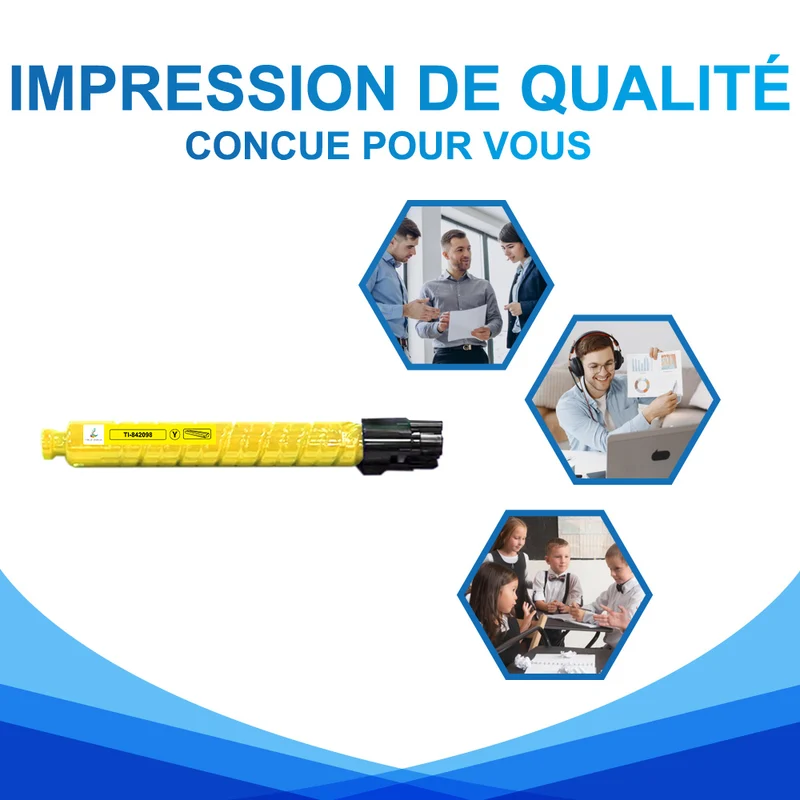 Compatible Ricoh 842098 Toner Jaune 6000 pages