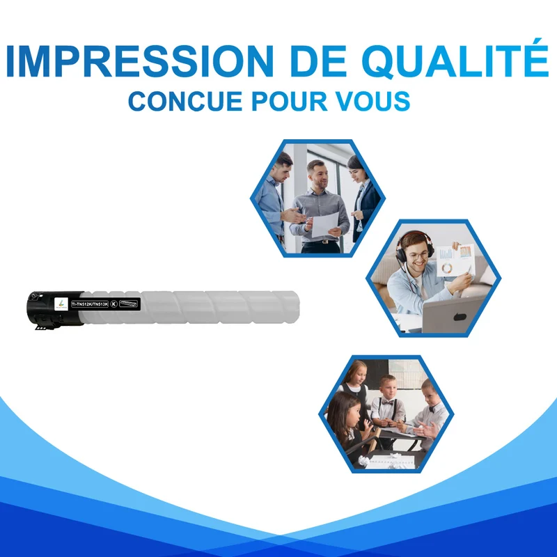 Compatible Konica Minolta TN512K Toner Noir 27000 pages