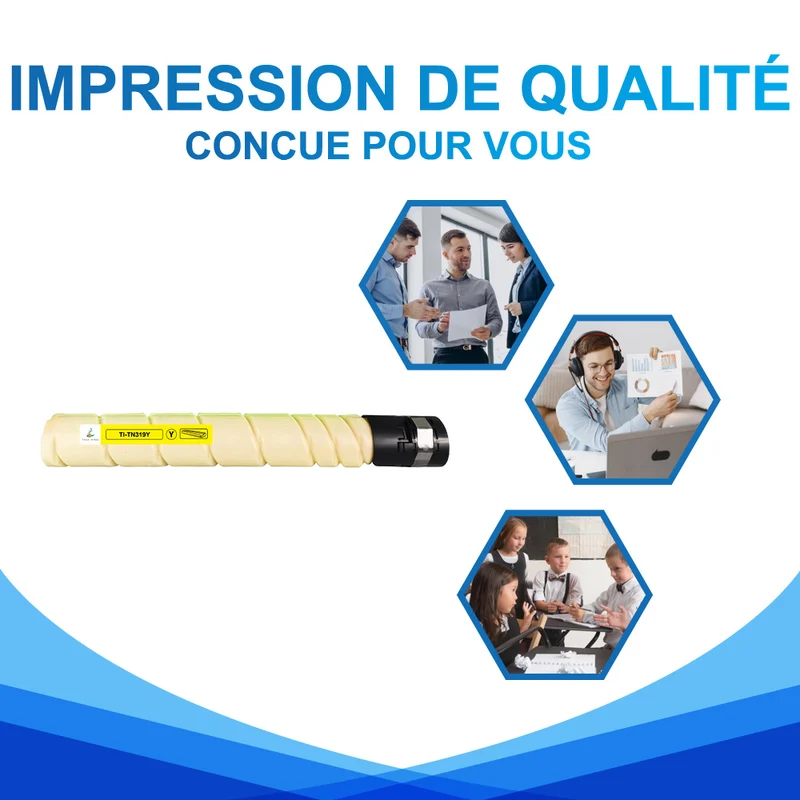 Compatible Konica Minolta TN319Y Toner Jaune 26000 pages