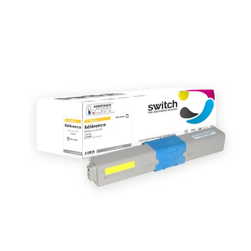OKI C310 Toner Jaune compatible équivalent à 44469704 · Switch