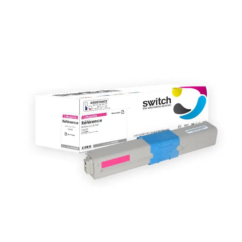 OKI C310 Toner Magenta compatible équivalent à 44469705 · Switch