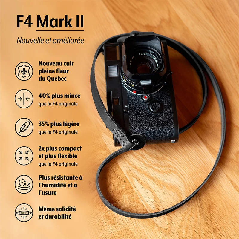 Courroie F4 Mark II longueur 39po (S/Cuir Noir)