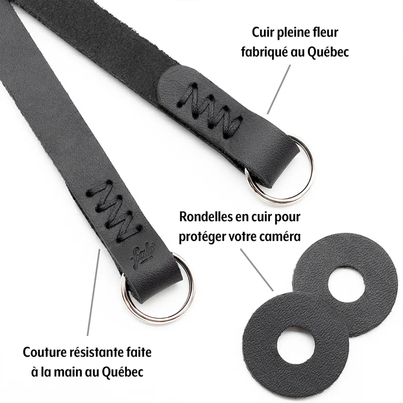 Courroie F4 Mark II longueur 28po (X-S/Cuir Noir)