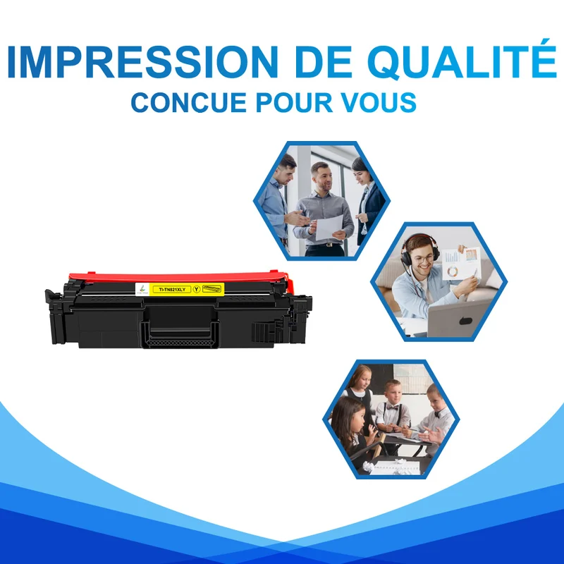 Brother TN821XLY Toner Laser Jaune Compatible