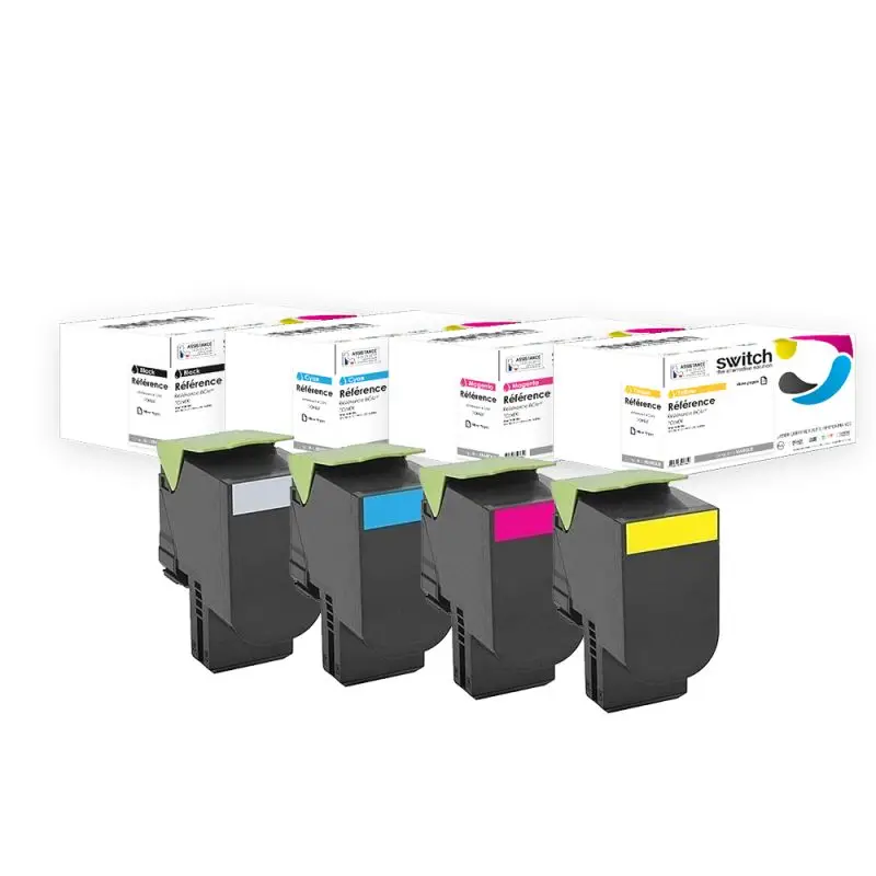 Lexmark CS317 Toner Pack 4 Couleurs compatible équivalent à 71B0010, 71B0020, 71B0030 · Switch
