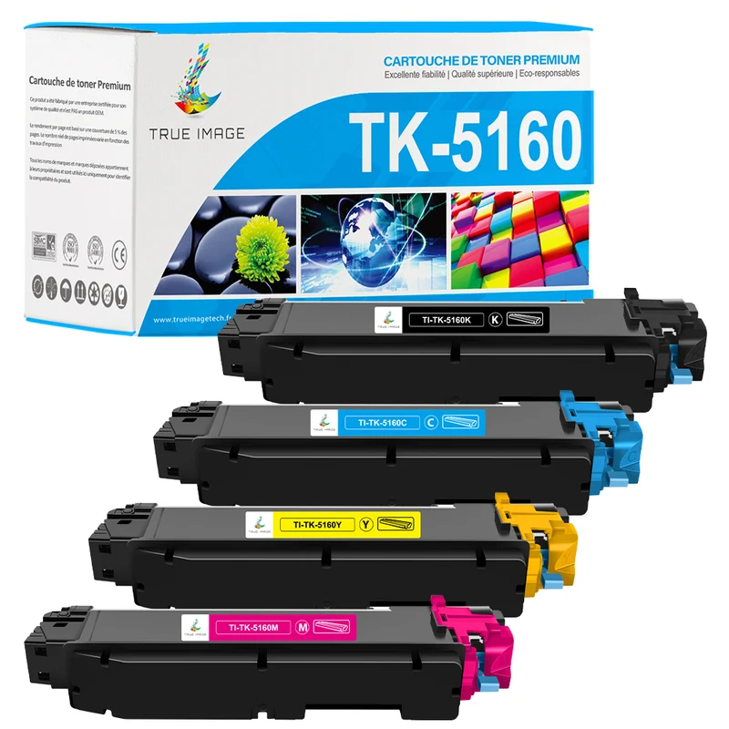 Pack 4 Couleurs Kyocera TK-5160CMYK Toners Compatibles
