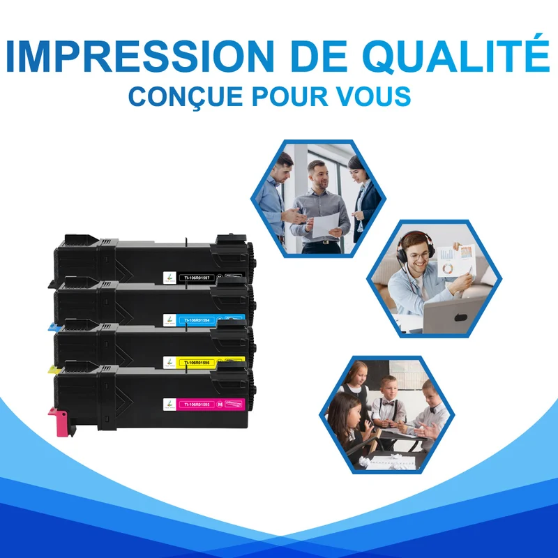 Xerox Phaser 6500 / WorkCentre 6505 Pack 4 couleurs Toners Compatibles