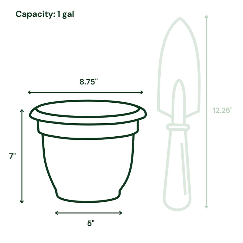 Bloem Ariana Self-Watering Planter in Pebble Stone