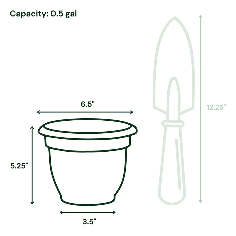 Bloem Ariana Self-Watering Planter in Charcoal