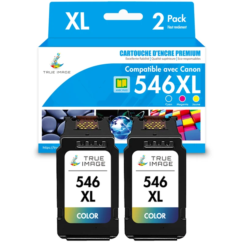 Compatible Canon CL-546 546XL Couleur (cyan, jaune, magenta) Cartouche d'encre