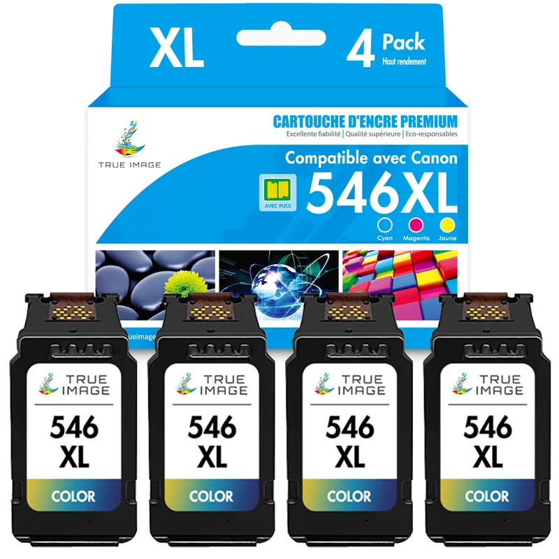 Compatible Canon CL-546 546XL Couleur (cyan, jaune, magenta) Cartouche d'encre