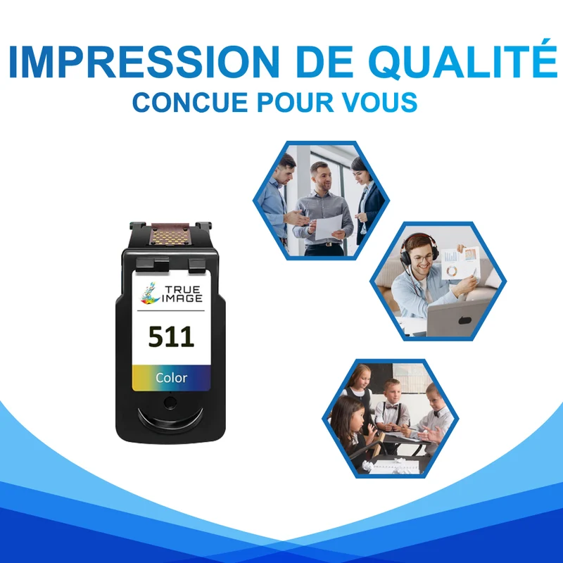 Compatible Canon CL-511XL Couleur (cyan, jaune, magenta) Cartouche d'encre