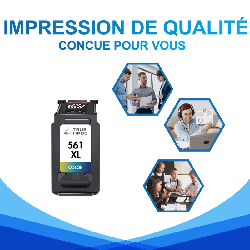 Compatible Canon CL-561XL Couleur (cyan, jaune, magenta) Cartouche d'encre