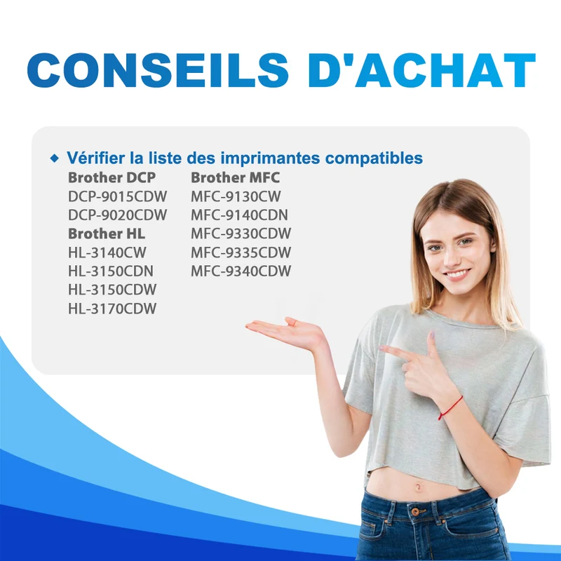 Brother TN241Y Cartouche de Toner Jaune Compatible