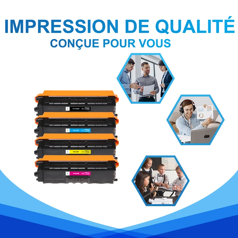 Pack 4 couleurs Brother TN326 CMYK Toners compatibles