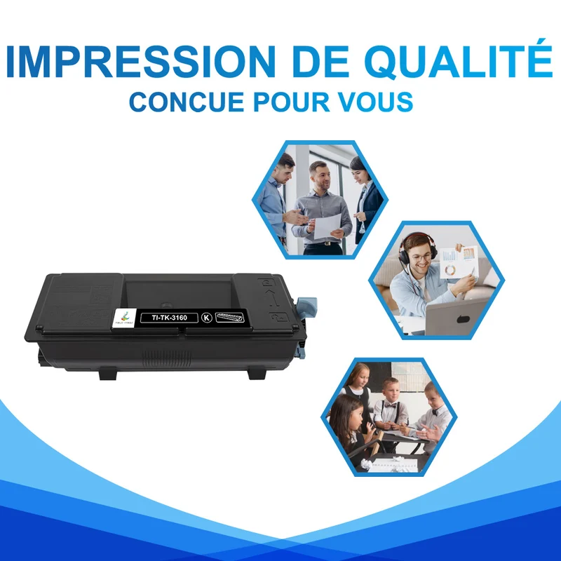 Toner Noir Kyocera TK-3160K Compatible