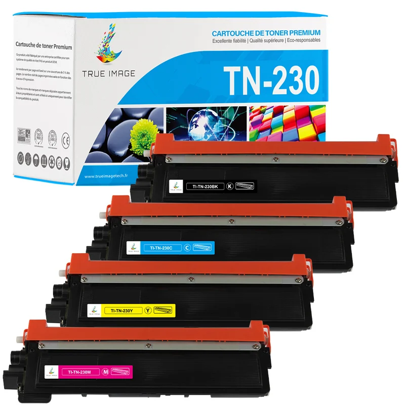 Pack 4 couleurs Brother TN230 CMYK Toners Compatibles