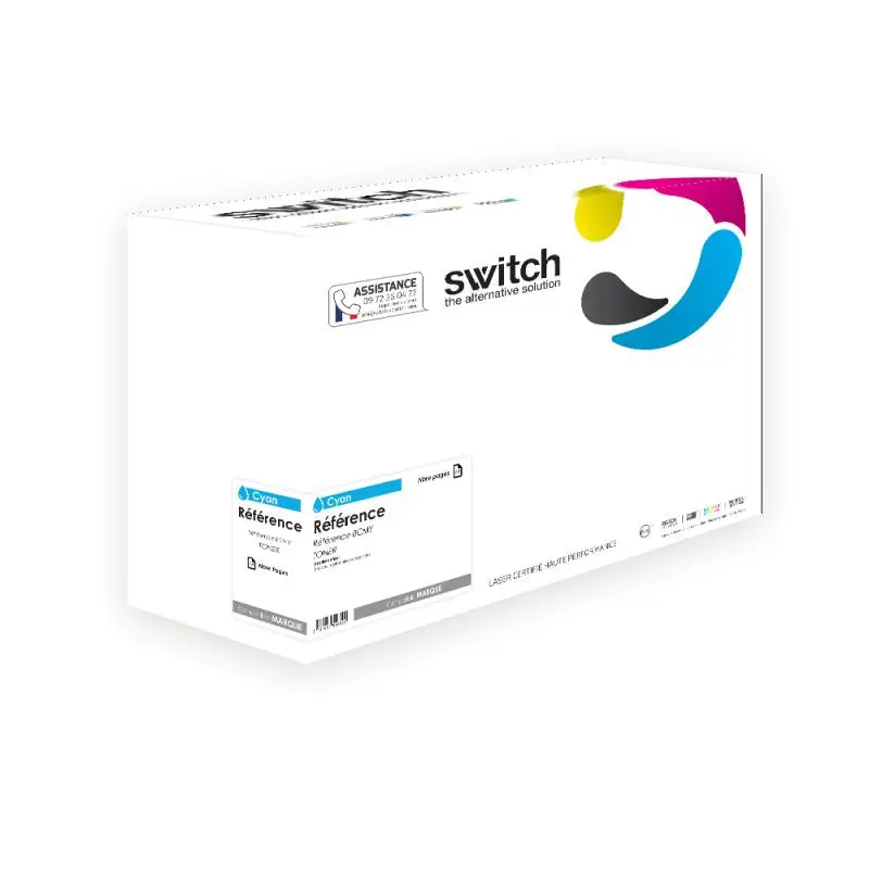 HP 641A Toner Cyan compatible équivalent à C9721A · Switch