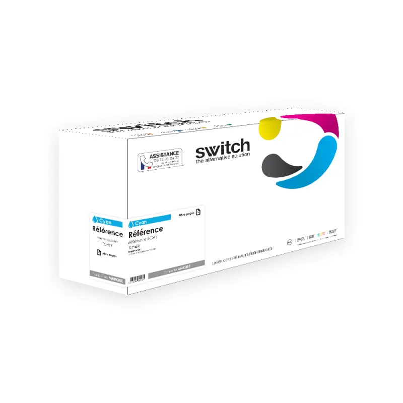 HP 906 Toner Cyan compatible équivalent à W9061MC · Switch