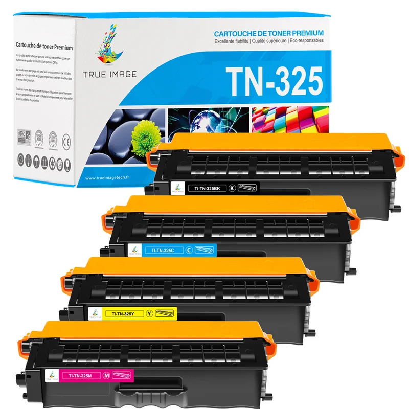 Pack Brother TN325 CMYK Toners Compatibles pour Brother HL-4150CDN 4140CN MFC-9460CDN 9970CDW