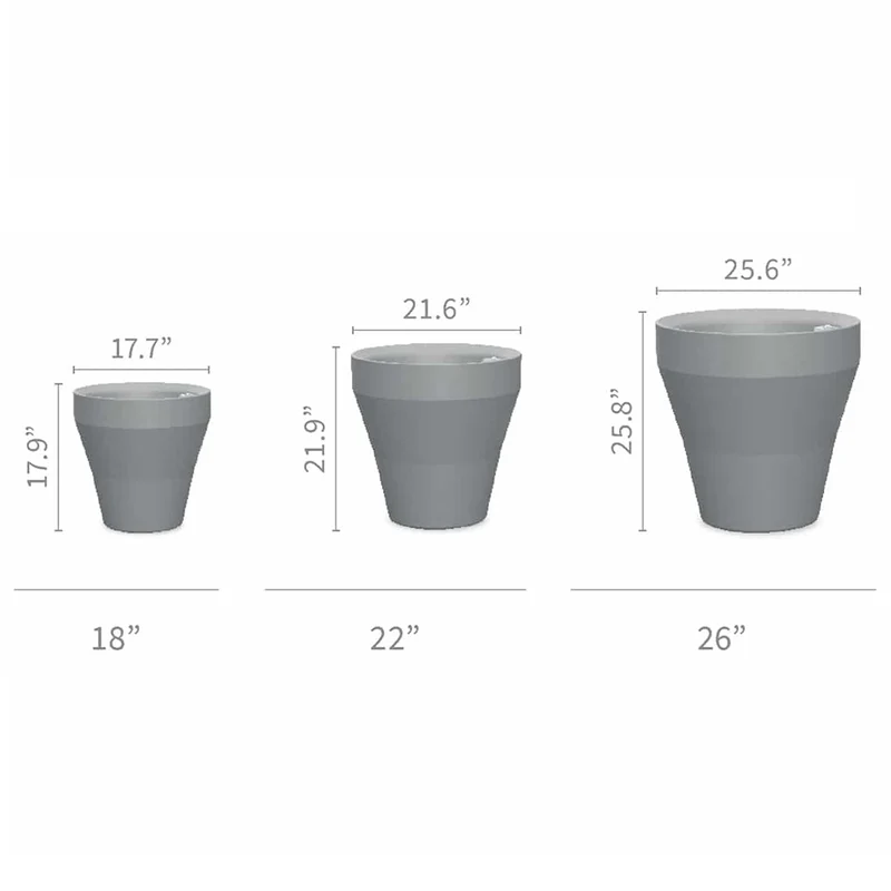 Crescent Garden Self-Watering Rim Planter