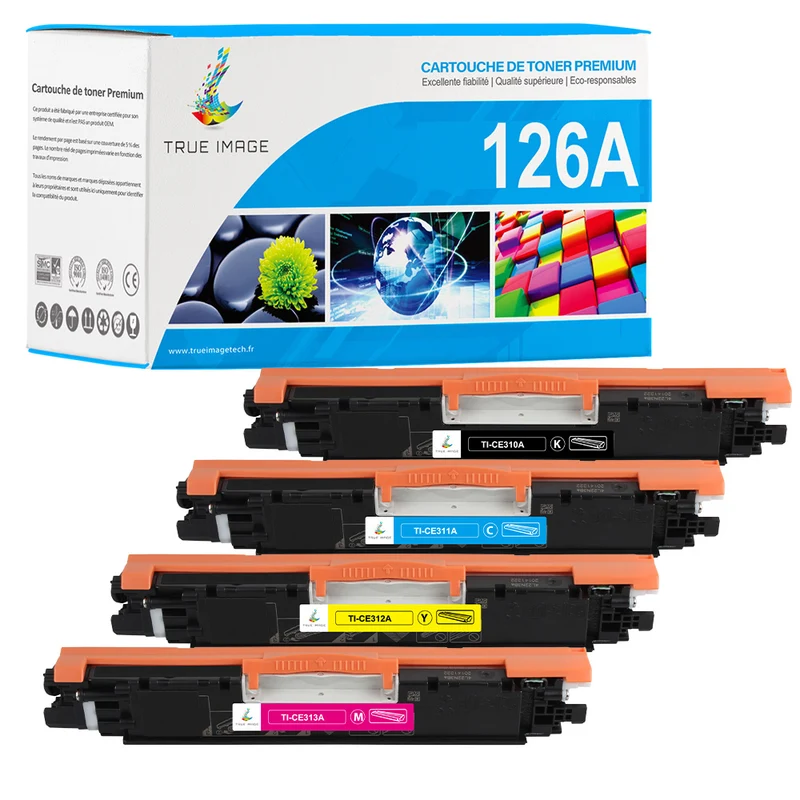 Pack HP 126A CMYK Toners Compatibles | CE310A CE311A CE312A CE313A