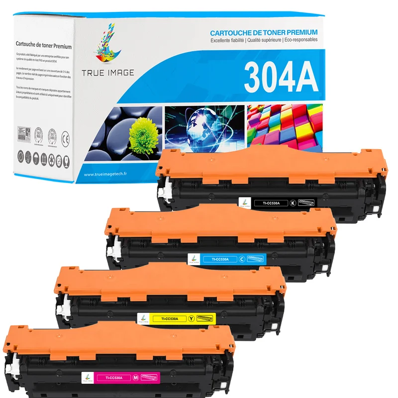 HP Color LaserJet CP2025 CM2320NF Toners Compatibles | Pack HP 304A CMYK