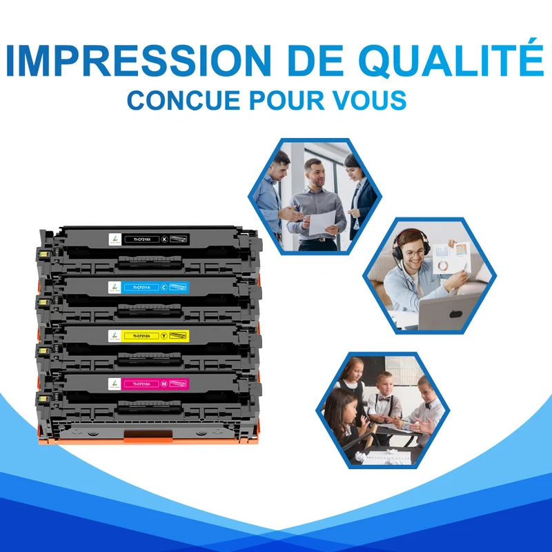 Pack HP 131A / HP 131X CMYK Toners Compatibles | CF210X CF211A CF212A CF213A