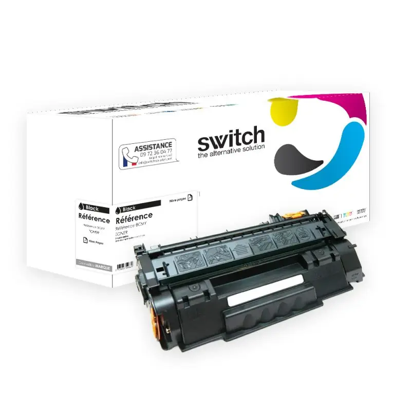 HP 49X Toner Noir compatible équivalent à Q5949X, Q7553X, 315 · Switch