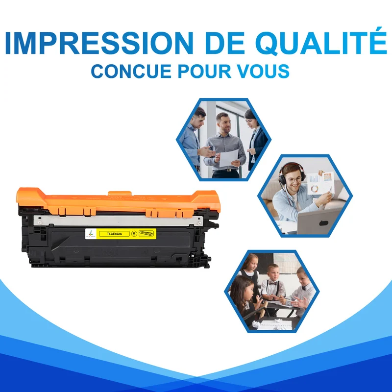 HP 507A CE402A Toner Jaune Compatible